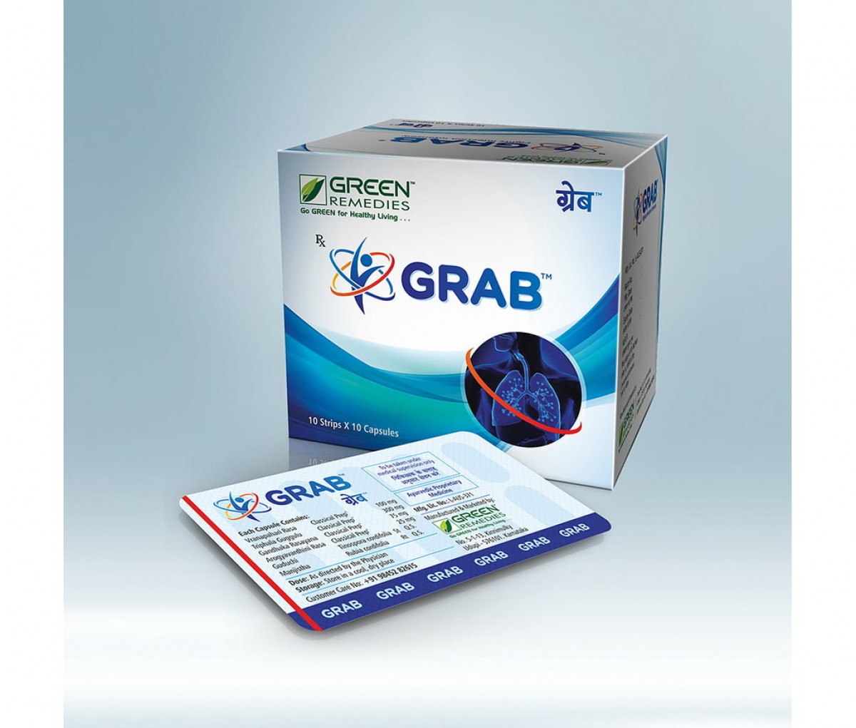 Front image of Green Remedies Grab Jar 500 Capsules