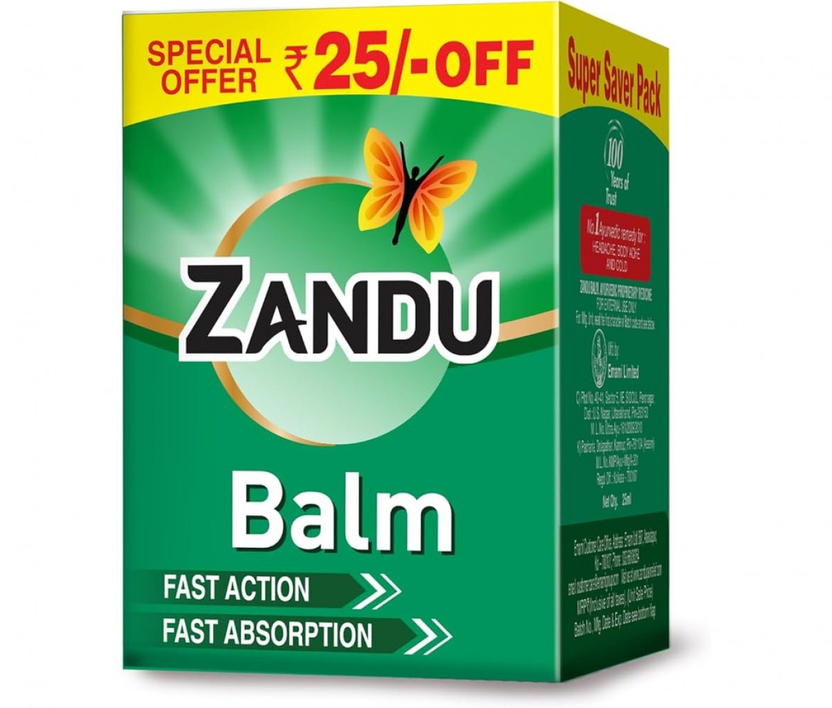 Front image of Zandu Balm 8ML
