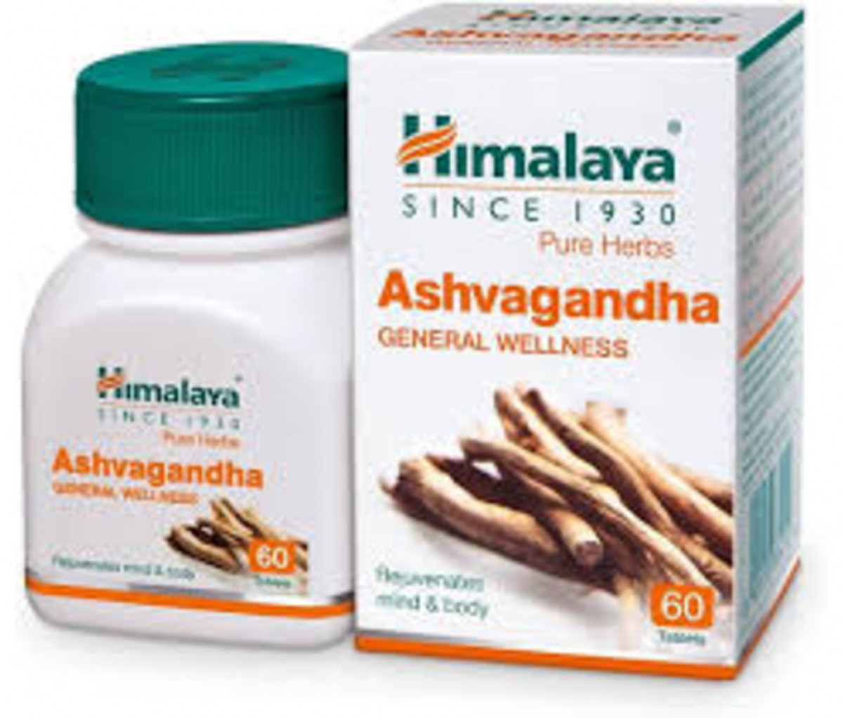 Front image of Himalaya Ashwagandha 60 Tablets.