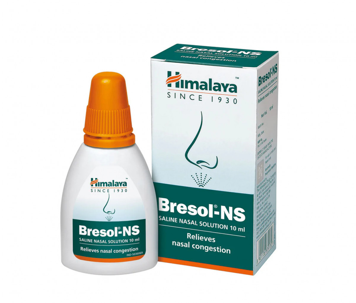 Front image of Himalaya Bresol Nasal Saline 10ml.