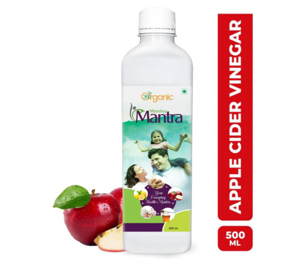 360 Organic Morning Mantra Apple Cider Vinegar with Garlic Ginger Lemon and Honey - 500 ml