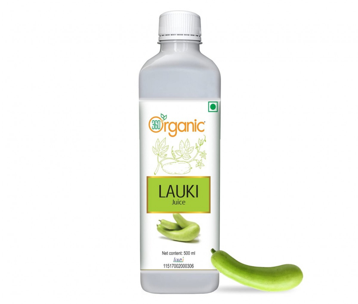 360 Degree Organic Lauki Juice (Bottle Gourd Juice) - 500 ml