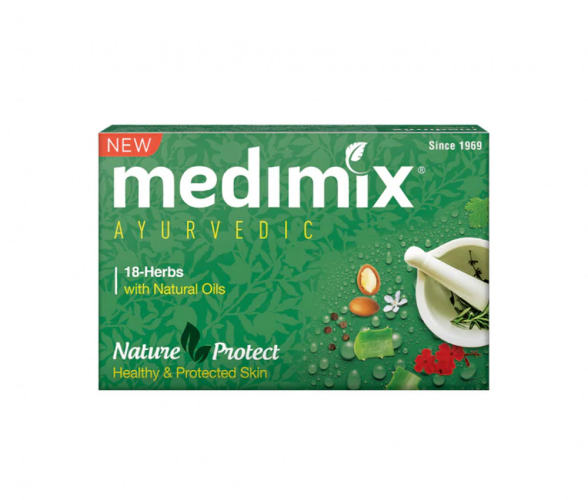 Ayurscape - Front Image of Medimix Classic 18 Herbs Soap