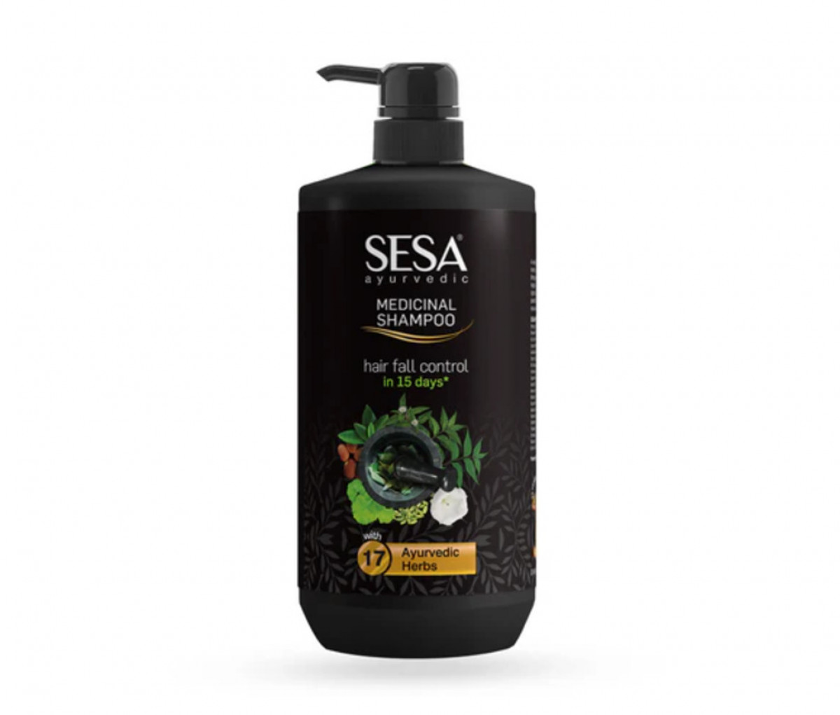 Ayurscape - Front Image of Sesa Ayurvedic Medicinal Anti-Hair Fall Shampoo 1 Ltr