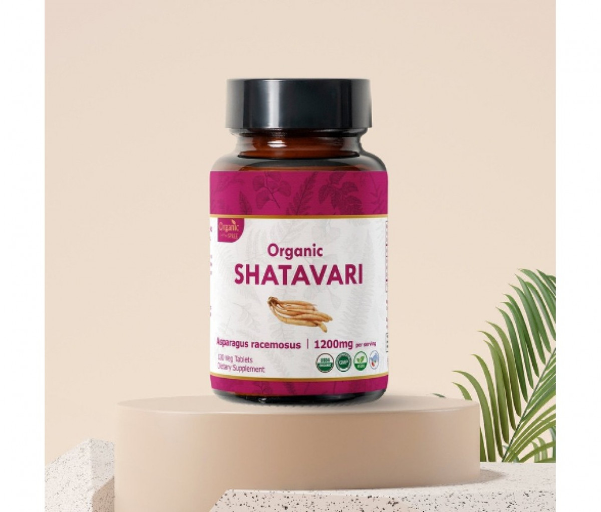 Ayurscape - Front Image of Organic Spree Shatavari Tablets