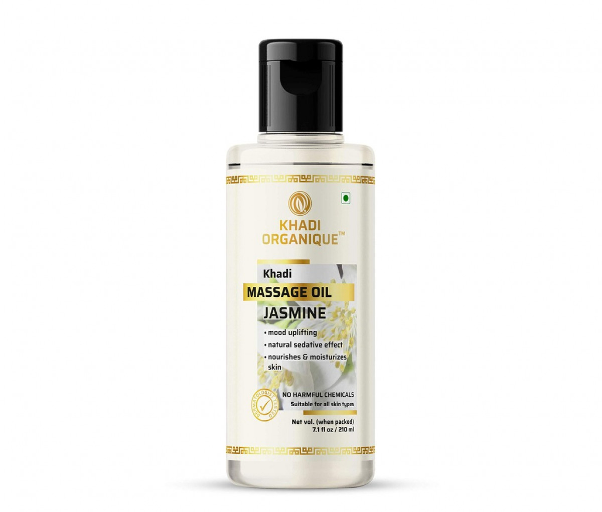 Ayurscape - Front image of Khadi Organique Jasmine Massage Oil 210 ml