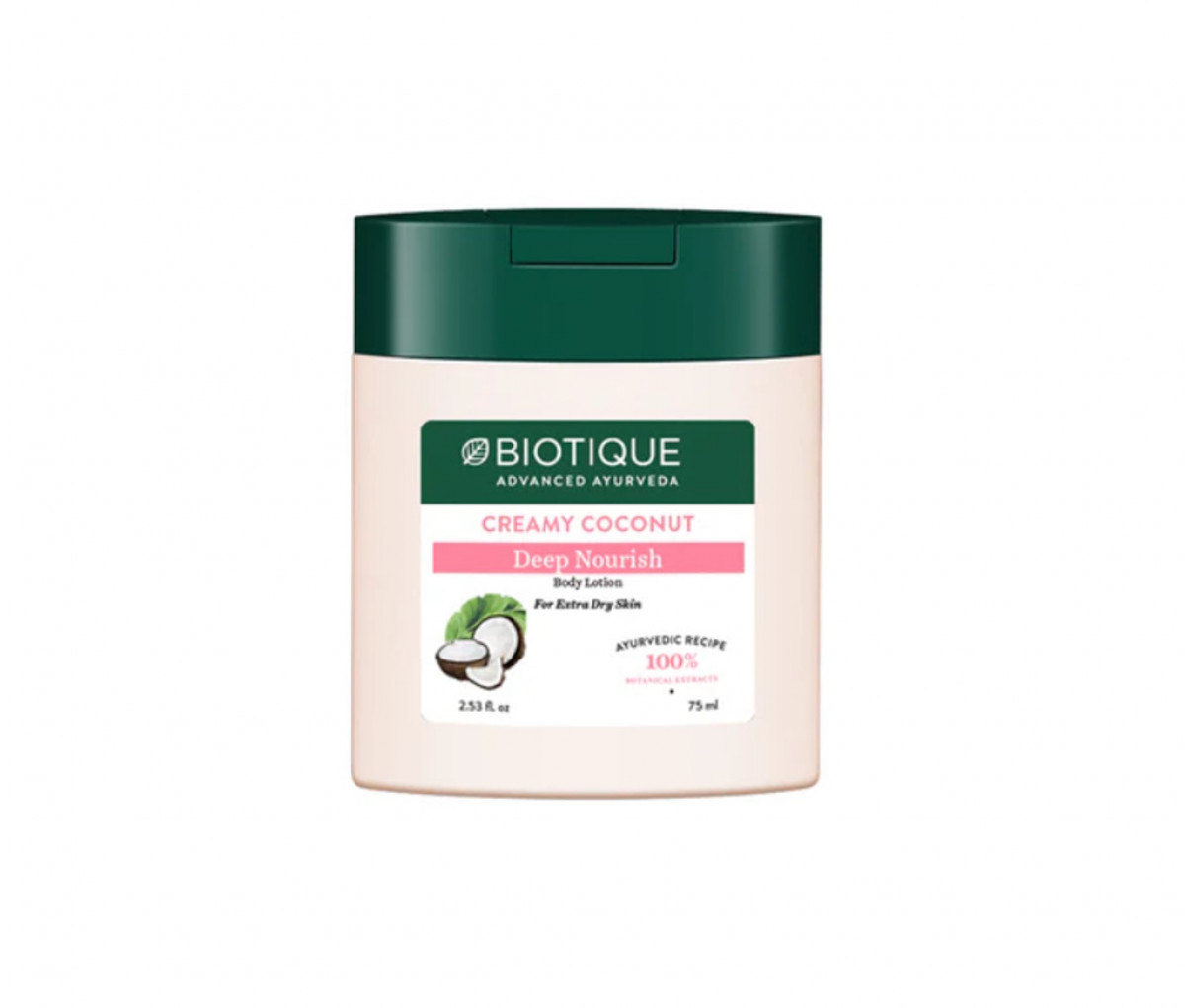 Biotique Bio creamy coconut deep nourish body lotion 75ml