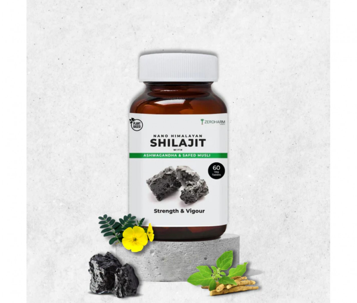 Zeroharm Himalayan Shilajit With Ashwagandha & Safed Musli