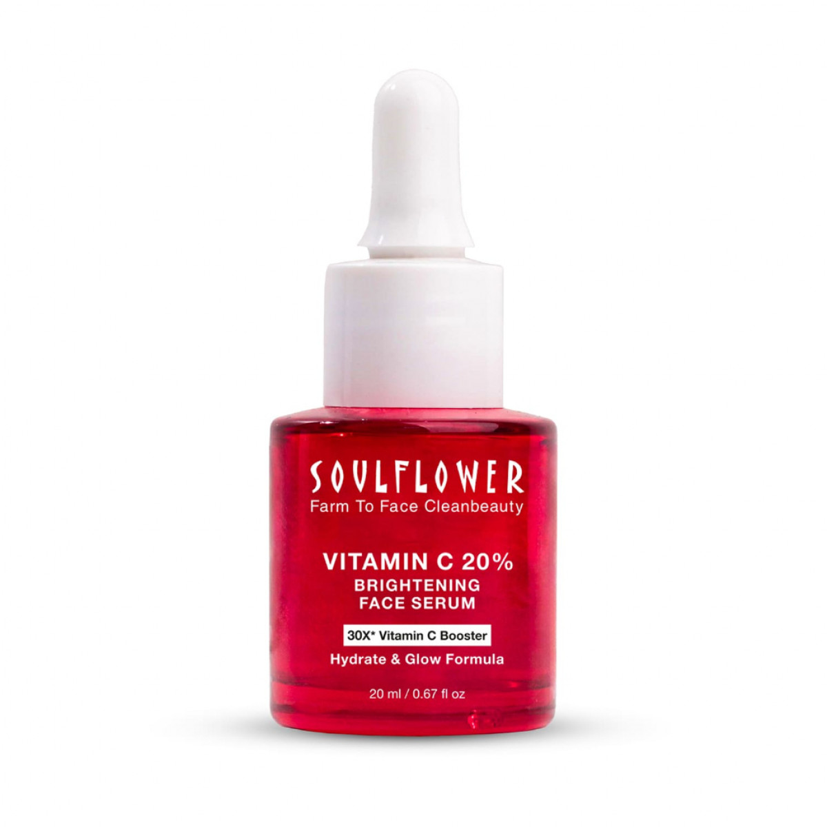 Soulflower 30X Vitamin C Serum for Bouncier & Brighter Skin, Dermatologically Tested