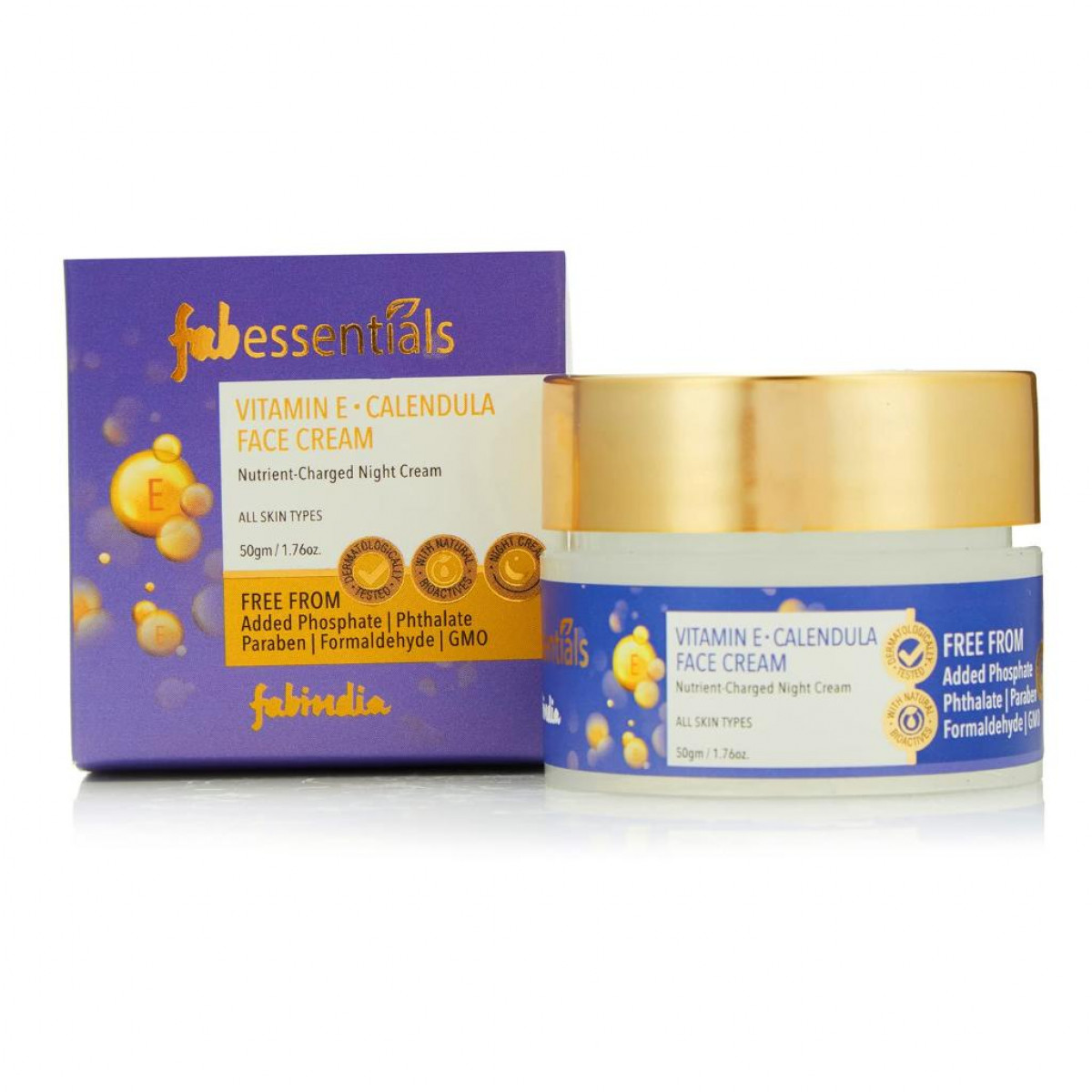 Fabessentials Vitamin E Calendula Face Cream - 100 gm