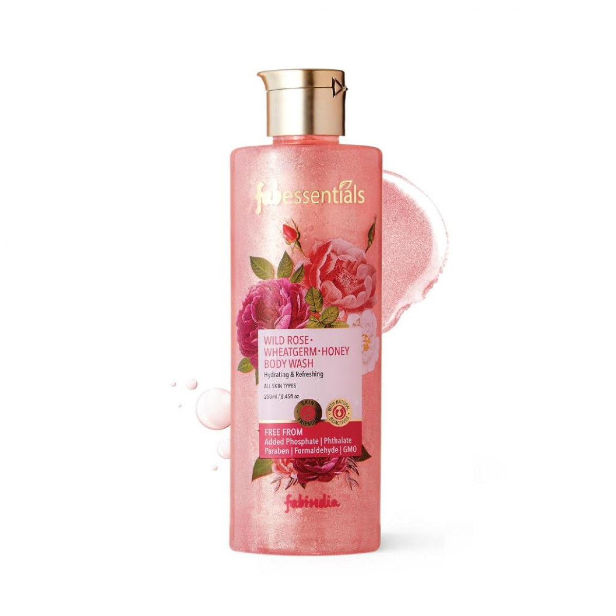 Fabessentials Wild Rose Wheatgerm Honey Body Wash - 250ml