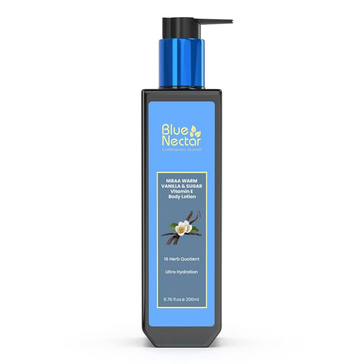 Blue Nectar Niraa Warm Vanilla & Sugar Body Lotion with Plant Based Vitamin E for Ultra Hydration (12 herbs, 200ml)