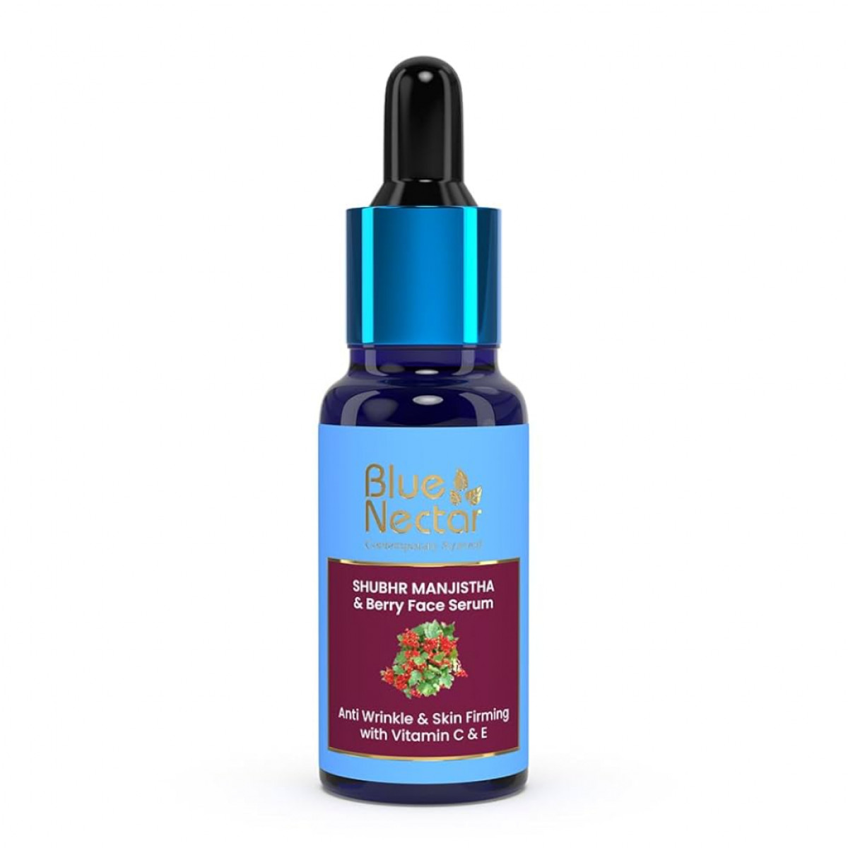 Blue Nectar Manjistha & Berry Anti Aging Face Serum with Vitamin C & E (13 herbs, 30ml)