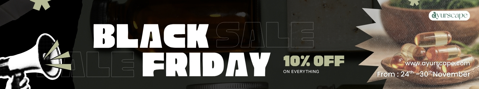 Ayurscape Black Friday Banner
