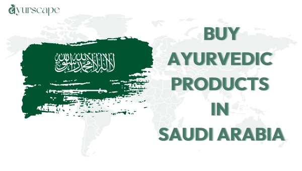 Buy Ayurvedic Products in Saudi Arabia - Flag of Saudi Arabia (KSA) with worldmap in background