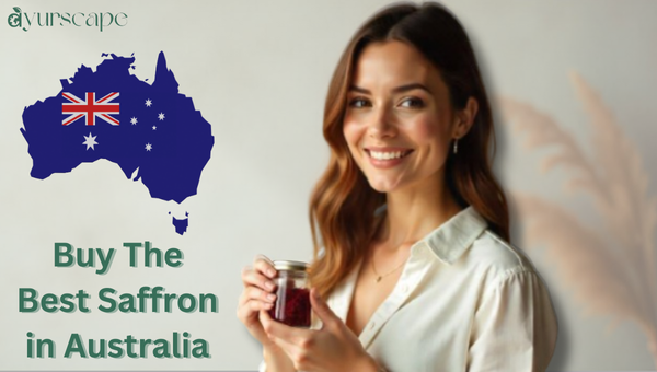 Buy the Best Saffron in Australia - Woman holding saffron bottle