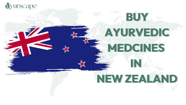 Best Websites to Buy Ayurvedic Medicines in New Zealand - World map with New Zealand's flag at top