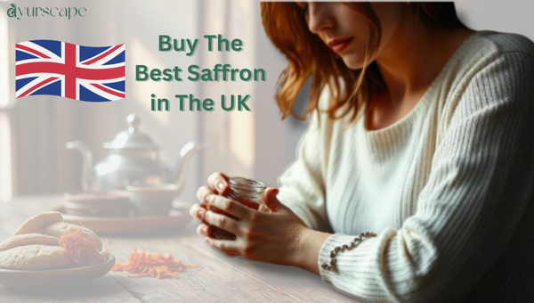 Buy the Best Saffron in the UK - Woman holding bottle of saffron