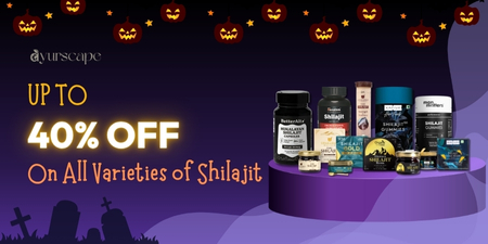 Ayurscape Banner of 40% off on Shilajit - Bunch of Shilajit products
