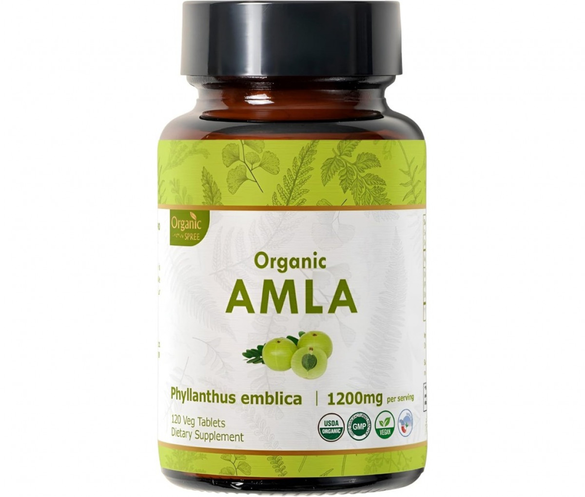Organic Spree Amla 120 Tablets - Rich in Vitamin C, Antioxidants and Immune Support | 60 Days Supply | Organic Certified