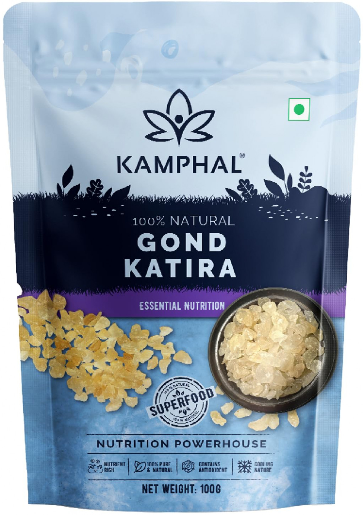 Kamphal Gond Katira Pure Natural | Almond Gum, Badam Pisin, Tragacanth Gum